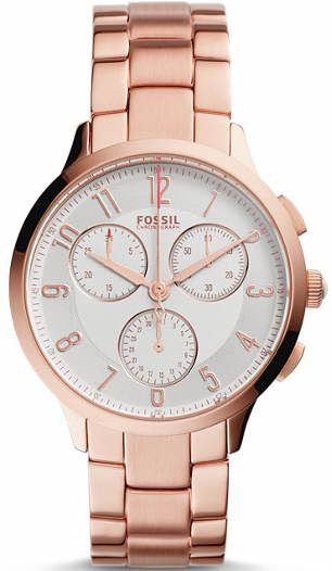 Pulseira de relógio Fossil CH3018 Aço inoxidável Rosado 16mm